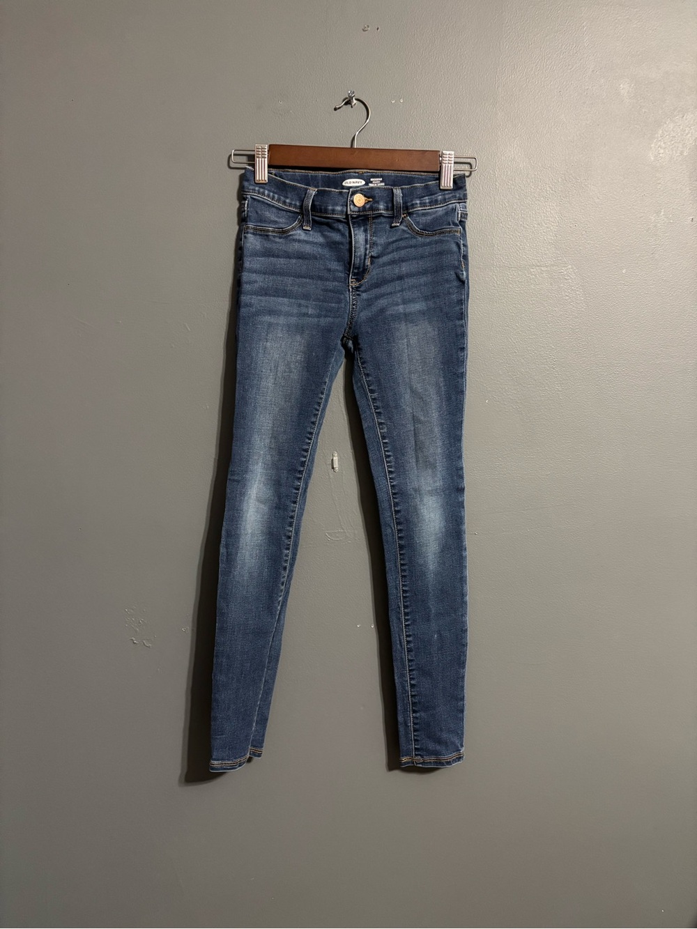 Old Navy preppy “Rockstar” Jeggings dark wash Y2K grunge skinny Jeans Girls 12